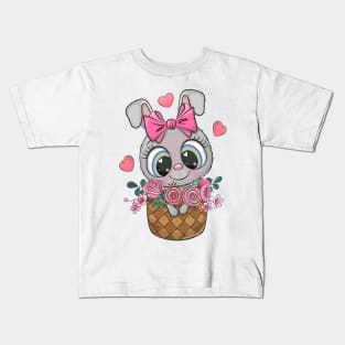 Cute Cartoon Rabbit Kids T-Shirt